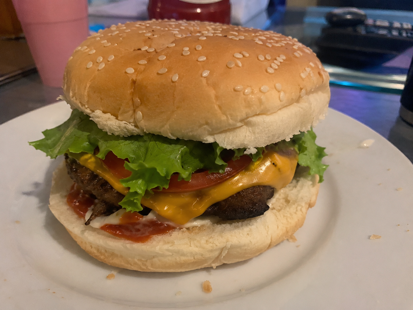 Hamburguesa antes de AFRODITA, foto normal